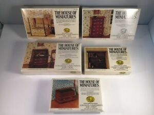 Unique set of 5 - The House of Miniatures - Kits American Heritage X-ACTO