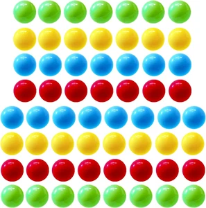 60 Piezas Juego Repuesto Canicas Bolas Compatible con Hipopótamos Hambrientos Hambrientos (4 Colores - Imagen 1 de 12