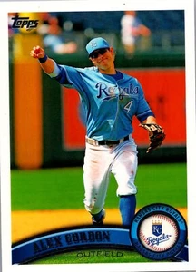Juego de fábrica Alex Gordon 2011 Topps #262 White Boarder en muy buena condición - Imagen 1 de 2