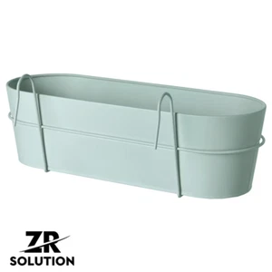 Ikea VITLÖK Fioriera con supporto, interno/esterno/turchese, 56x20 cm Nuova - Foto 1 di 5