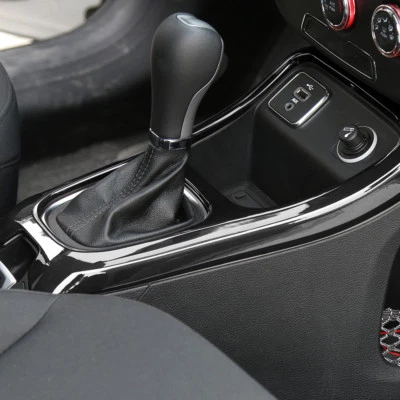 Caja de cambio de marchas de coche panel cubierta de moldura decoración negra para Jeep Compass 17+ interior Foto 1 de 4