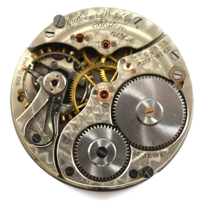 Lote Movimiento Reloj Bolsillo Vintage E.Howard Co Serie 9 16s 17J DE.WB Foto 1 de 3