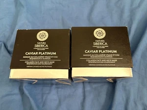 2x Natura Siberica Caviar Platinum Collagen Face and Neck Mask - Picture 1 of 1