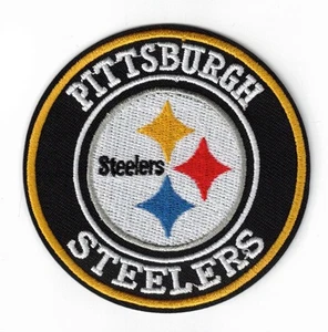 Pittsburgh Steelers Circle Team Logo NFL Embroidered 3in Iron / Sew-On Patch - Picture 1 of 2