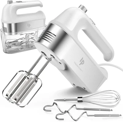 Hand Mixer Electric, 450W Kitchen Mixers with Scale Cup Storage Case, white  - Image 1 of 4