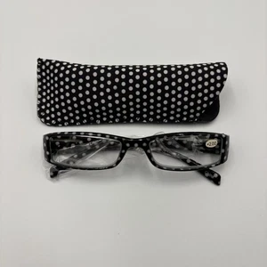 Elegantes gafas de lectura de lunares blancos y negros Hummingbird +2,00 - Imagen 1 de 7