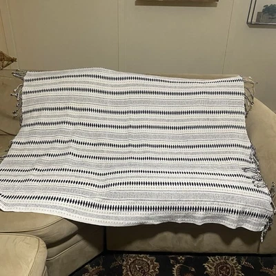 Pier 1 Throw Blanket 36”x 44” Cotton Blend Made In India - Image 1 of 4