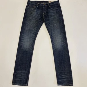 Jeans AllSaints Uomo W32 L32 Selvedge Blu Indaco Okayama Denim Giapponese Slim - Foto 1 di 12