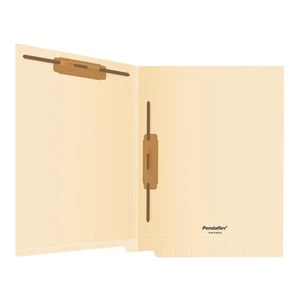 End Tab Fastener File Folders, Manila, 2" Prong, Reinforced Tabs, 50 Pack - Picture 1 of 7