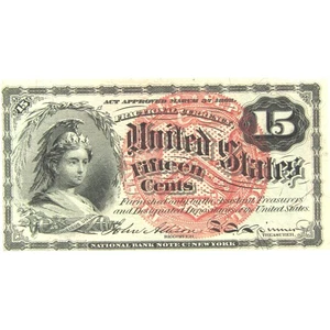 15C Fractional Note Fourth Issue FR1267 CCU Choice Crisp Uncirculated - Picture 1 of 2