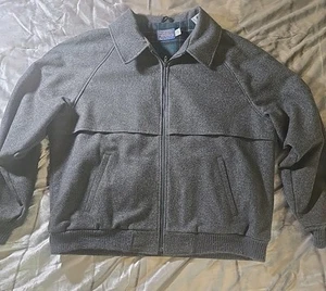 PENDLETON Vintage Blouson Coat Jacket men XL charcoal gray wool  U.S.A. 70's - Picture 1 of 13
