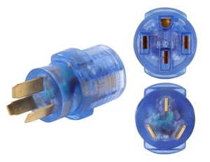 NEMA 10-50P bis 14-50R Kompakt 240V 50 Amp 3 Zinken Trockner Stecker auf 4 Zinken... - Bild 1 von 2