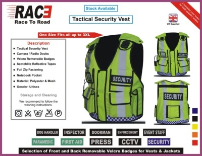 GSW High-Visibility Security Vest - Reflective Strips Durable, and Lightweight