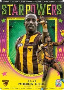 2025 AFL Teamcoach Neon Star Powers Mabior Chol | SP-48 Hawthorn Hawks - Picture 1 of 1