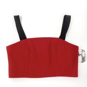 Line + Dot Womens M Red Rosey Crop Top NEW - Picture 1 of 10