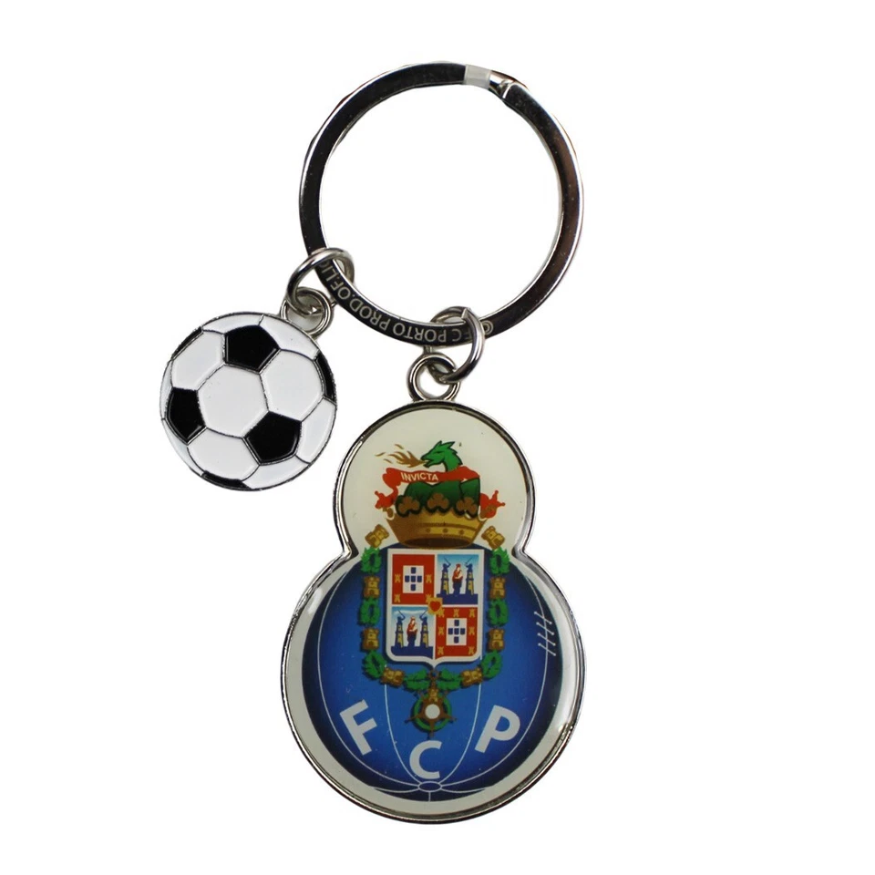 Futebol Clube do Porto FCP Logo with Soccer Ball Keychain - Image 1 of 1