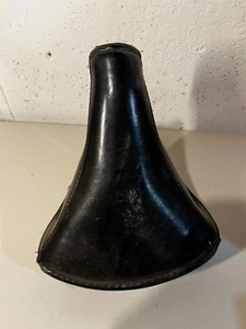 Vintage Schwinn Approved Riveted Black Leather Dual Spring Saddle Bicycle Seat - Picture 1 of 12