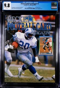 Revista de tarjetas de fútbol americano Barry Sanders Beckett mayo/junio 1990 quiosco CGC 9,8 - Imagen 1 de 2