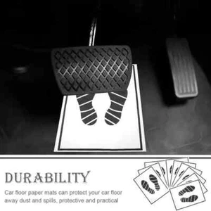 25/50/100Pcs Disposable Car Foot Mats Portable Paper Vehicle Foot Pad Anti-dirty - Picture 1 of 24