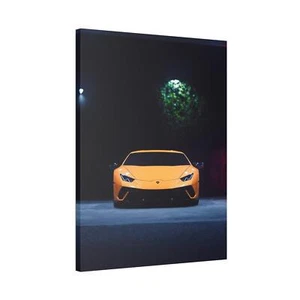 Lamborghini Huracan High Resolution Museum Quality Vertical Car Canvas Print #01 - Picture 1 of 10