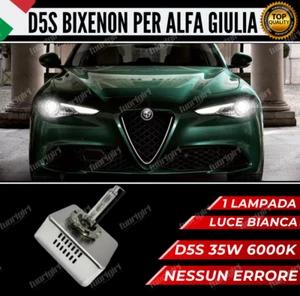 1 LAMPADA D5S ALFA ROMEO GIULIA XENON BIXENON 35W 6000K BIANCO NO ERRORE CANBUS - Picture 1 of 4