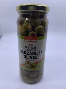 Festival Stuffed Manzanilla Olives Minced Pimento 7oz B/b 05/2026 - Picture 1 of 3