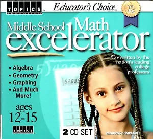 Middle School Math Excelerator Pc New XP Algebra Geometry by College Professors - Picture 1 of 3
