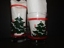 Waechtersbach CHRISTMAS TREE Highball 15 oz & DOF 12 oz GLASS Tumblers
