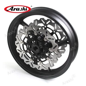 For Suzuki GSXR600 GSXR750 2008-2010 K8 K9 BLACK Front Wheel Rim and Brake Rotor - Picture 1 of 10