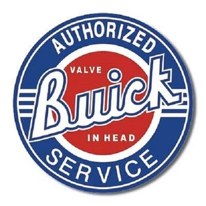 Buick Vertragsdienst Autohaus Logo rund Retro Vintage Blechschild Neu - Bild 1 von 1