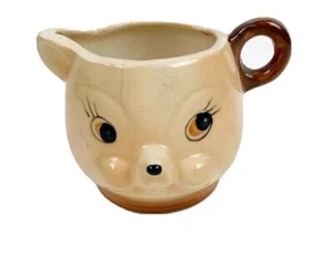 Beaver Face Creamer Cup 3D Antique Vintage - Picture 1 of 5