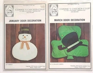 Connies Chicken Coop Applique Patterns Door Snowman January St Patty's Shamrock - Picture 1 of 5