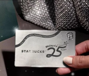 Starbucks Card Malaysia 25th Anniversary Metal Edition - Picture 1 of 1