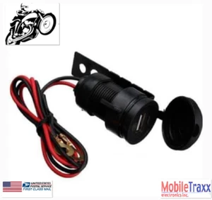 Marine 12V USB Motorcycle-Boat Power Adapter With Metal Mount - Picture 1 of 3