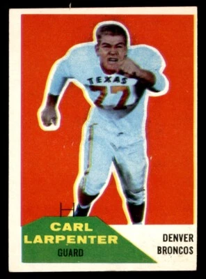 1960 Fleer Football #60 Carl Larpenter EX - Image 1 of 2