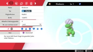 Shiny Kindwurm / Bagon Pokemon Schwert Schild 6DV! + Meisterball - Picture 1 of 5