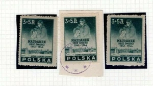 POLAND WW2 *Concentration Camp Post* Stamps MAJDANEK Mint Used 1946 Page EP667 - Picture 1 of 3