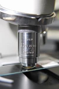 Leitz 63X Oel Fluoresz Objective (170/0.17 63/1.30 Oel Fluoresz) - Picture 1 of 15