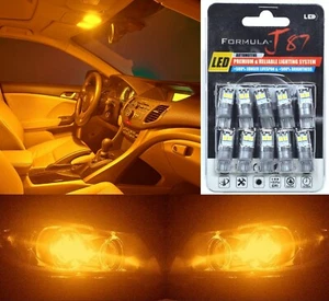 LED 3030 Light Orange Amber 194 Ten Bulbs Interior Step Door Replace Truck Van - Picture 1 of 11