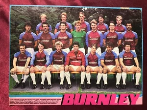 19 Autographs BURNLEY FC 85/86-Handsigned Poster! Overson/Hampton (†)/Malley - Picture 1 of 4