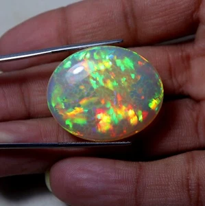 32x26 MM AAAA Grade Natural Multi Flashy Fire Honeycombed Opal Big Oval 39 Carat - Picture 1 of 15