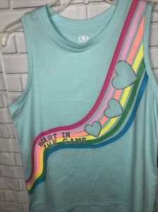 Athletic Works Girls Active Tank Top Size XL (14-16) NWT Blue Color Rainbow - Picture 1 of 10