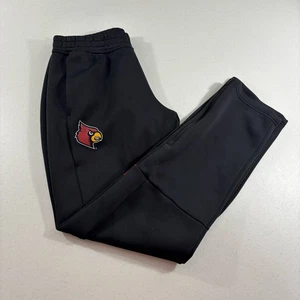 READ! Louisville Cardinals Adidas Team Issued Jogger Sweatpants Black Sz L x 32 - Picture 1 of 12