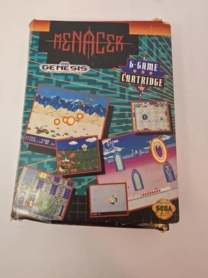 Sega Genesis Menacer 6-Game Cartridge CIB W/ Manual tested.  - Image 1 of 4