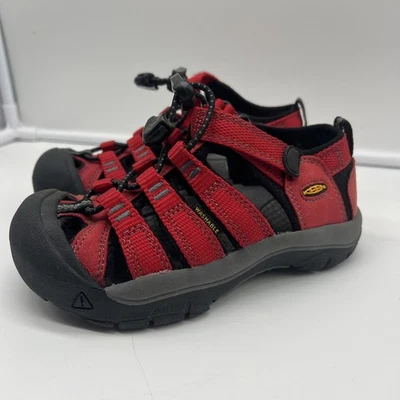 Keen Newport H2 Kids Hiking Sandal Sz 11 Ribbon Red Gargoyle Round Toe Slingback - Image 1 of 4