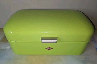 Wesco Breadbox Grandy Breakfast Box Sandwich Box Lime Green Steel Sheet FASTSHIP - Image 1 of 4