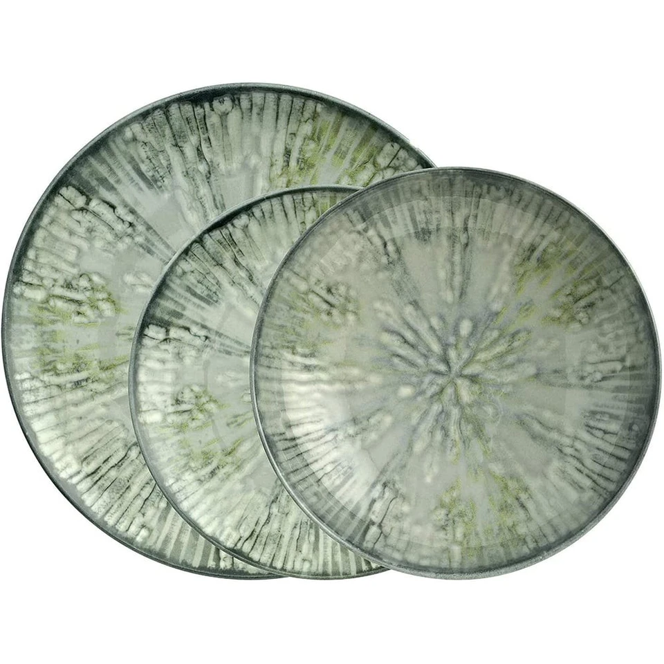 ARTHUR KRUPP 67351GA2 Fusion Grey Porcellana - Servizio piatti 12 pz - NUOVO