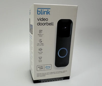 Blink Video Doorbell | TwoWay Audio | HD Video | Motion & Chime | Wireless/Wired - Image 1 of 4