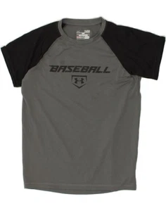 UNDER ARMOUR Boys Heat Gear Graphic T-Shirt Top 14-15 Years Large Grey BI82 - Picture 1 of 3
