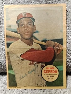 1967 TOPPS PIN-UPS #9 Orlando Cepeda - Picture 1 of 4